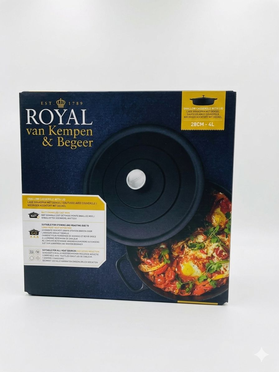 Cratita din fonta cu capac 4L, pentru toate tipurile de plite, Royal Kempen