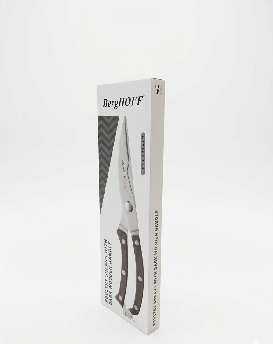 Foarfeca pentru friptura lame din inox, maner ergonomic din lemn, 25 cm, BergHOFF Essentials