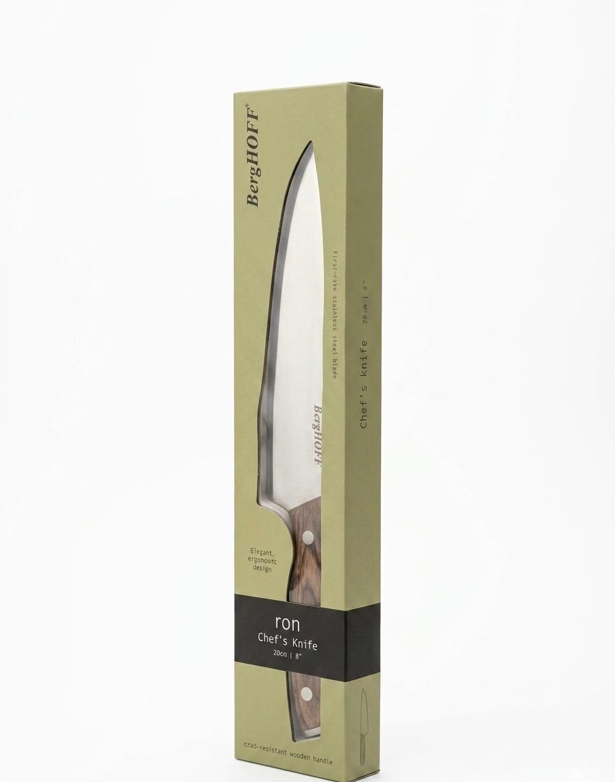 Cuțit universal profesional BergHOFF, lama inox 20cm, ergonomic, maner din lemn de frasin