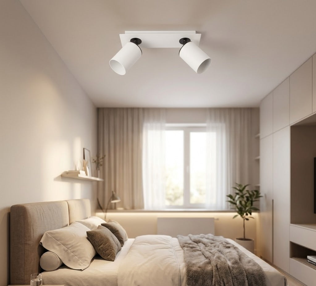Plafoniera metal cu 2 becuri reglabile Grunding