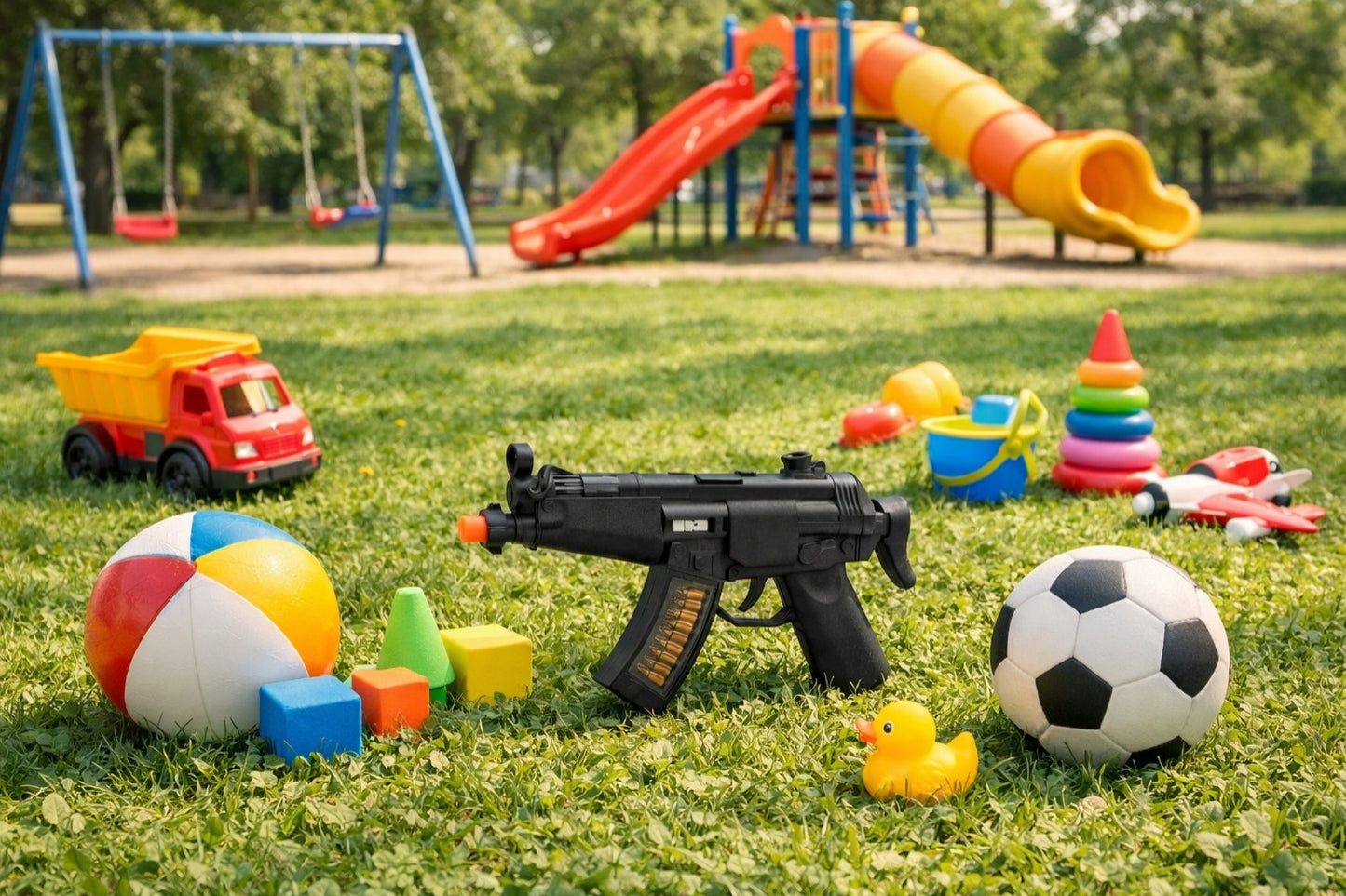 Pusca de jucarie mp 5 rattle flint gun pentru copii
