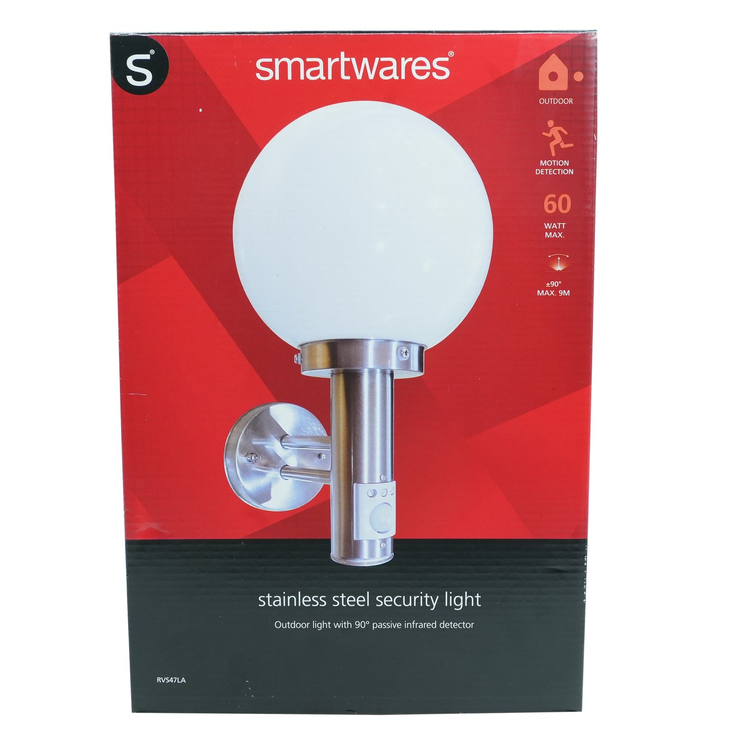 Lampa exterioara de perete, cu senzor de miscare, 60W, Smartwares, 42170