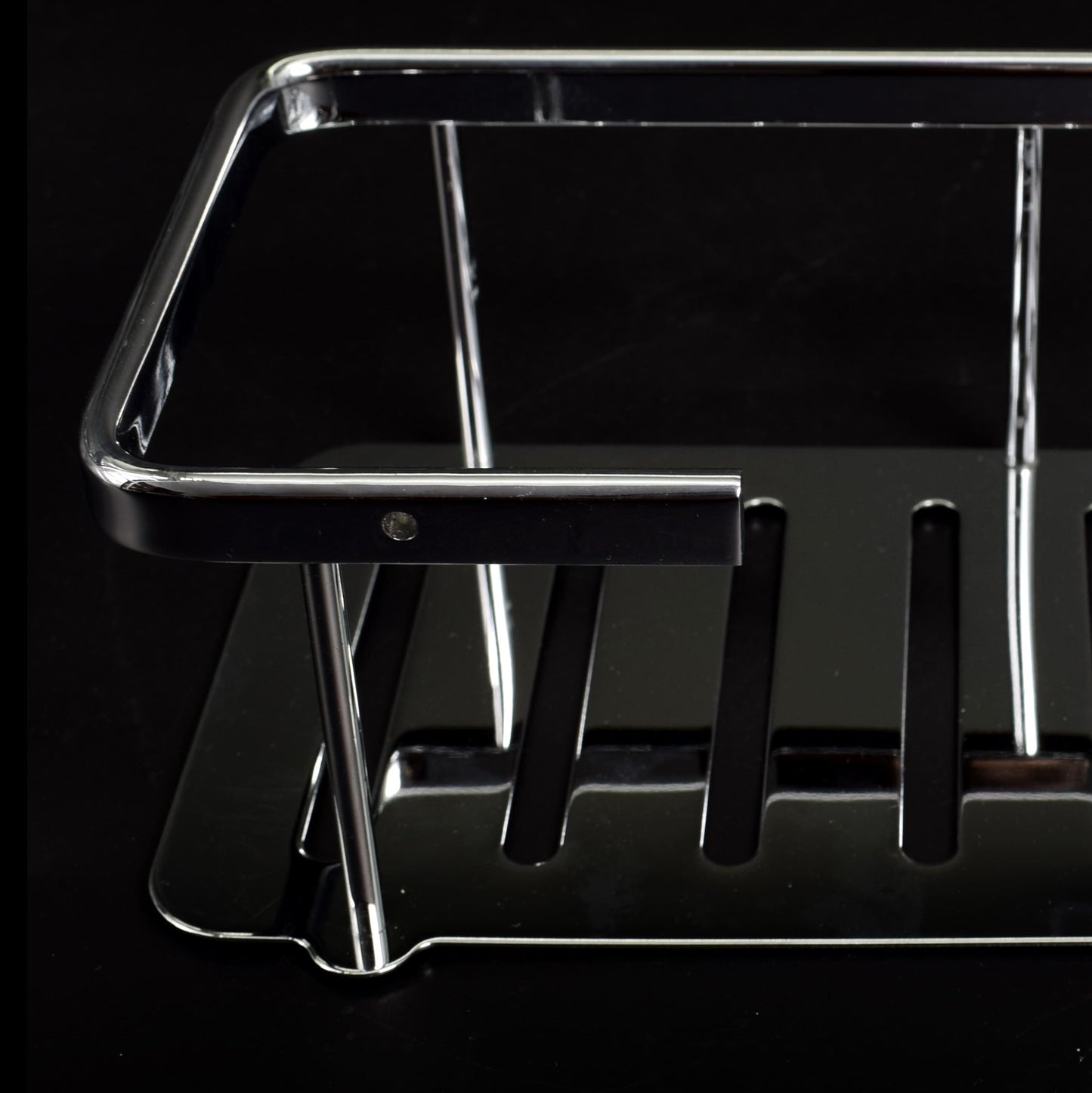 Etajera pentru baie, aluminiu cromat, GermagTrend, fara kit montaj 25 x 9.2 x 12.5 cm, 72577