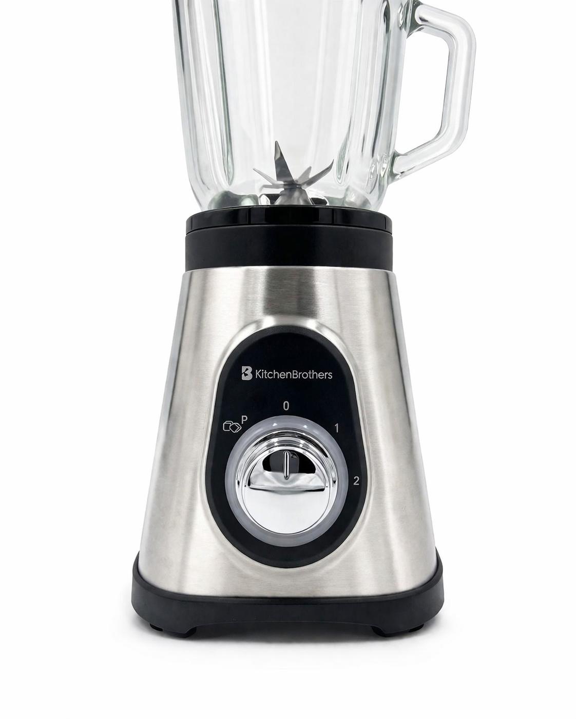 Blender inox cu recipient de sticla 1.5L, KitchenBrothers