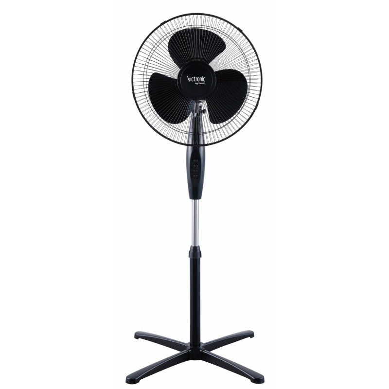 Ventilator cu picior, 40 cm, 3 trepte de viteza, 40W Victronic SF1627 (alb, negru)