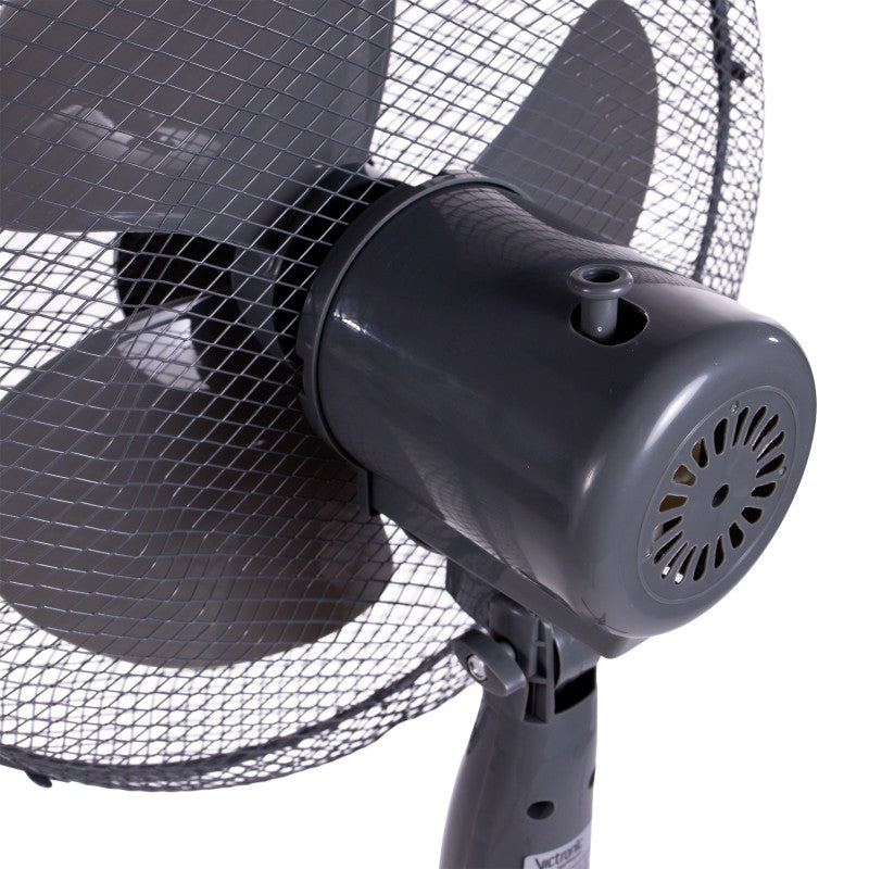 Ventilator cu picior, 40 cm, 3 trepte de viteza, 45 W, Victronic SF1633G (alb, gri)