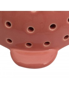 Strecuratoare cu manere J-Line, 17x8 cm (Dxh), ceramica, rotunda, Roz prafuit