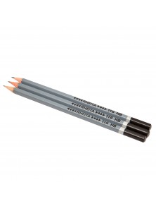 Set 3 creioane grafit Rheita, 17,5 cm, 118 HB, Gri