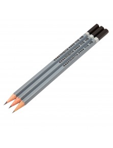 Set 3 creioane grafit Rheita, 17,5 cm, 118 HB, Gri