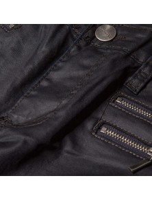 Pantaloni casual Zus van Sil, pentru femei, talie regular, cu buzunare decorative, Negru
