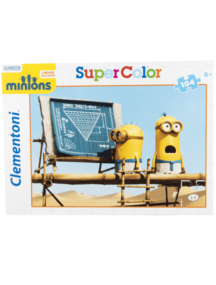 Puzzle Super Color Clementoni, personaje Minions, 104 piese