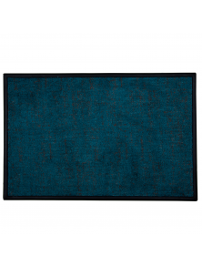 Covoras intrare bella casa microfibra 50 X 75 cm, anti-alunecare, albastru, material textil cu baza cauciucata
