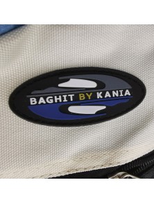 Rucsac cu fermoar Baghit by Kania, pentru scoala, 31 x 12 x 45 cm, albastru/negru