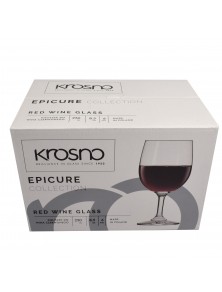 Set 6 pahare vin rosu,Krosno,250 ml