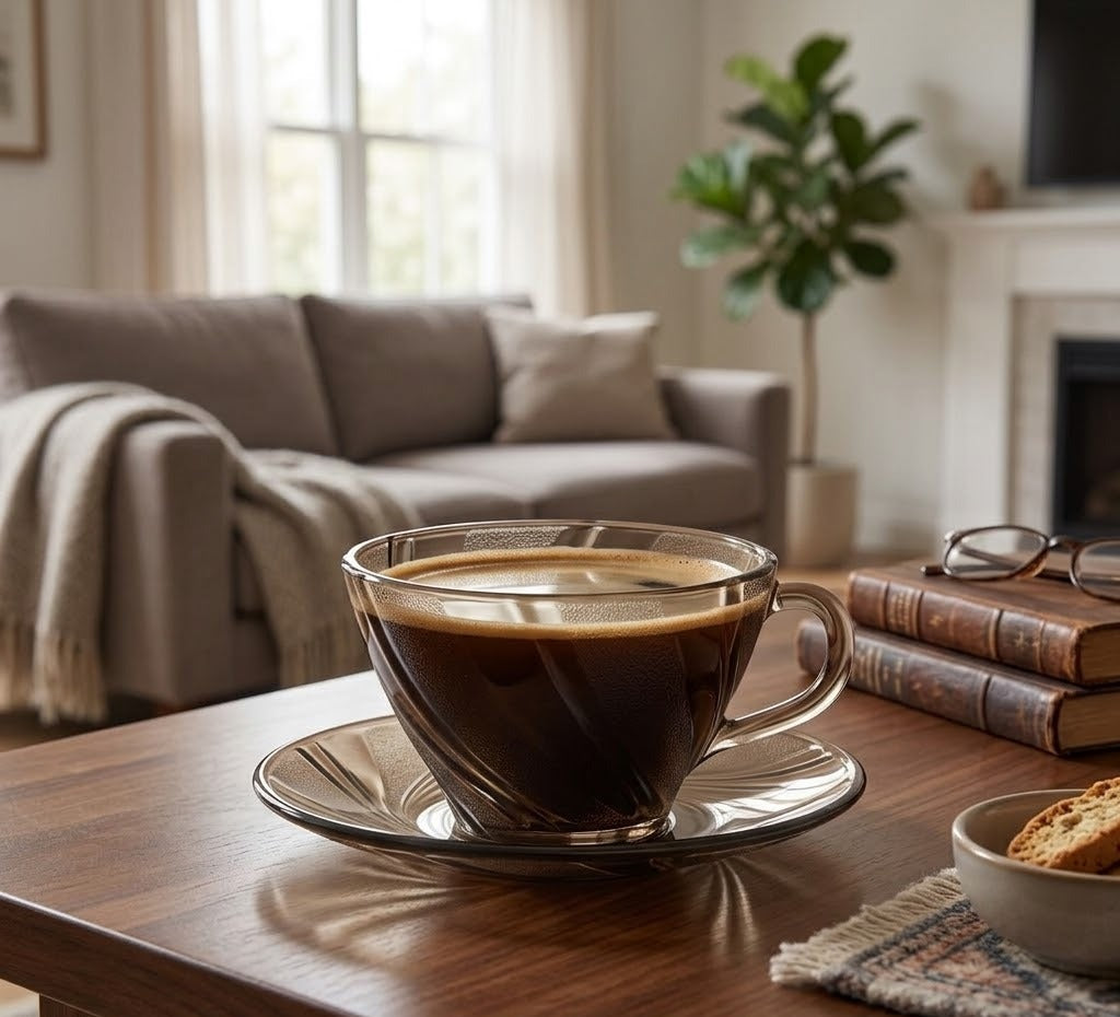 Set 12 cesti+farfurii pentru cafea/ceai Duralex2