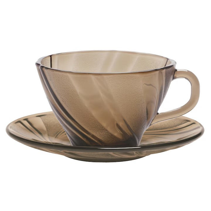 Set 12 cesti+farfurii pentru cafea/ceai Duralex2
