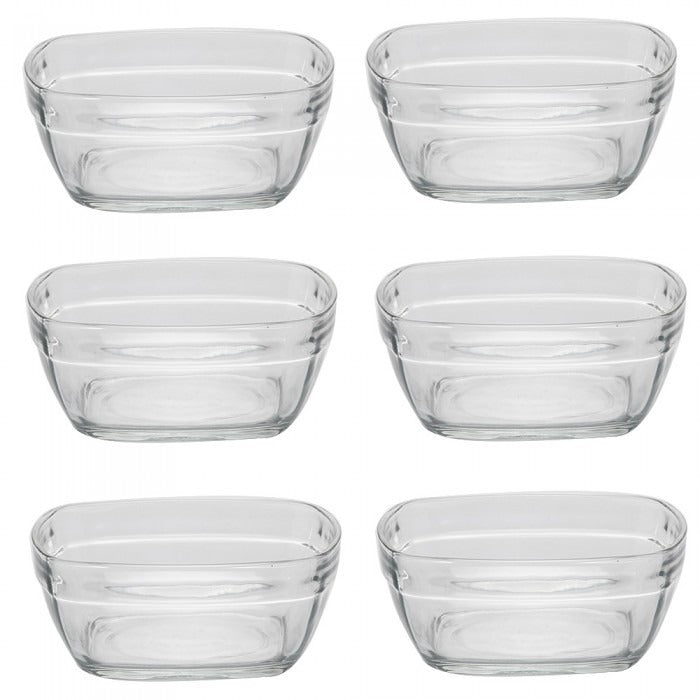 Set 6 boluri patrate sticla Duralex