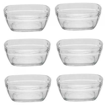 Set 6 boluri patrate sticla Duralex