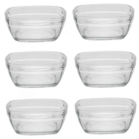 Set 6 boluri patrate sticla Duralex