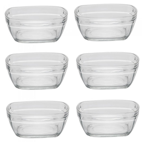 Set 6 boluri patrate sticla Duralex