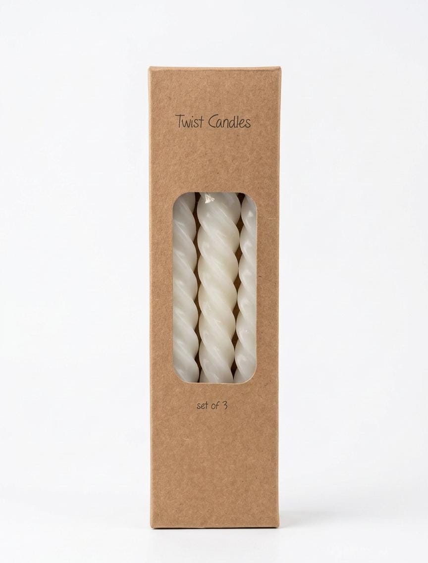 Set 3 lumanari decorative Twist Candela