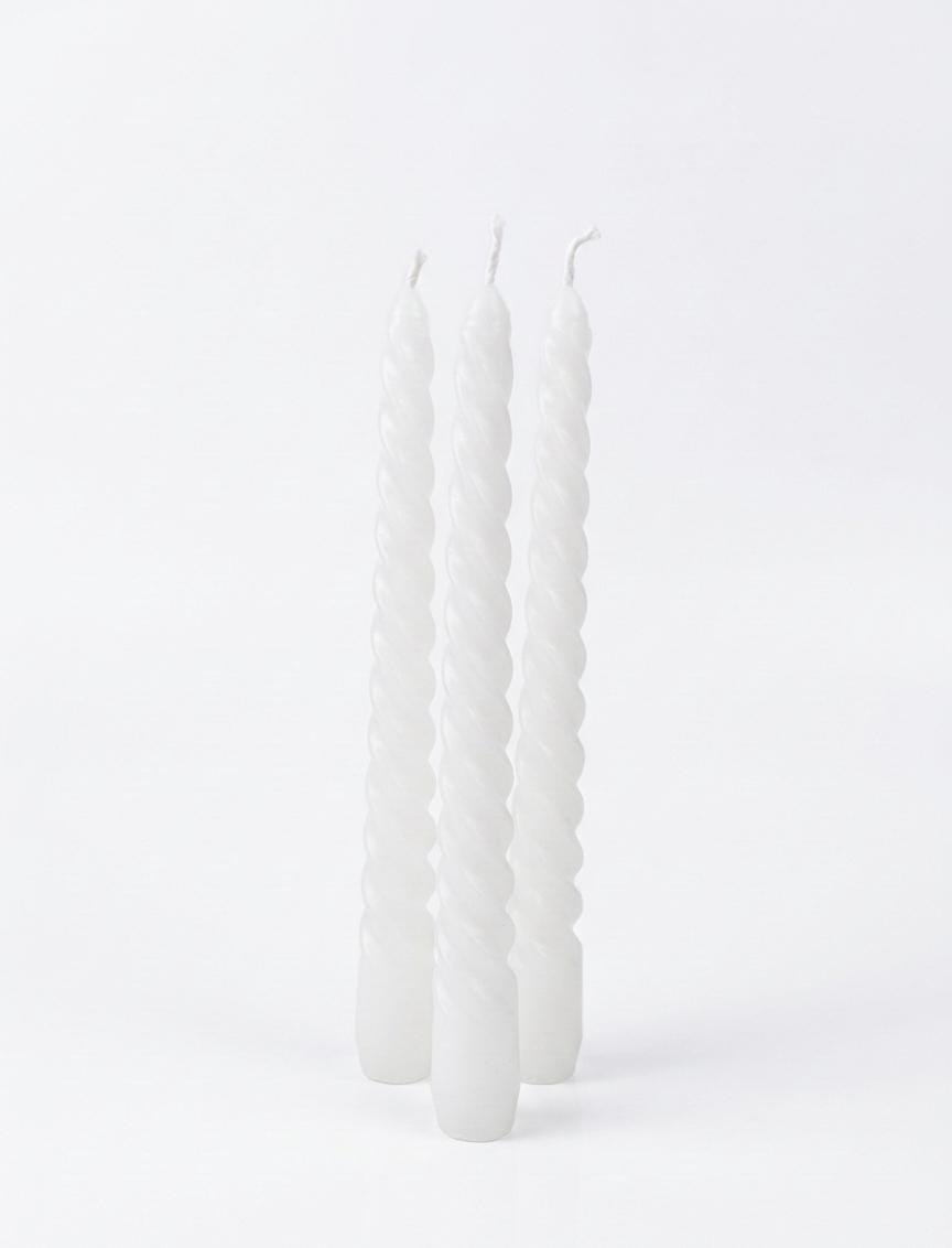 Set 3 lumanari decorative Twist Candela