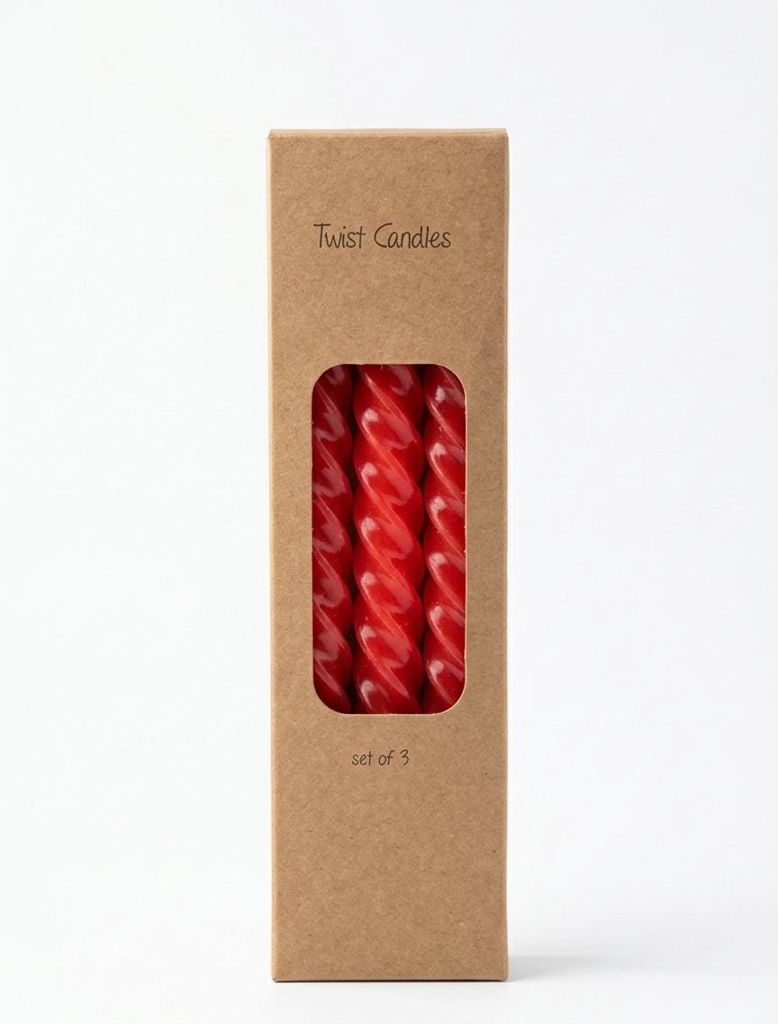 Set 3 lumanari decorative Twist Candela