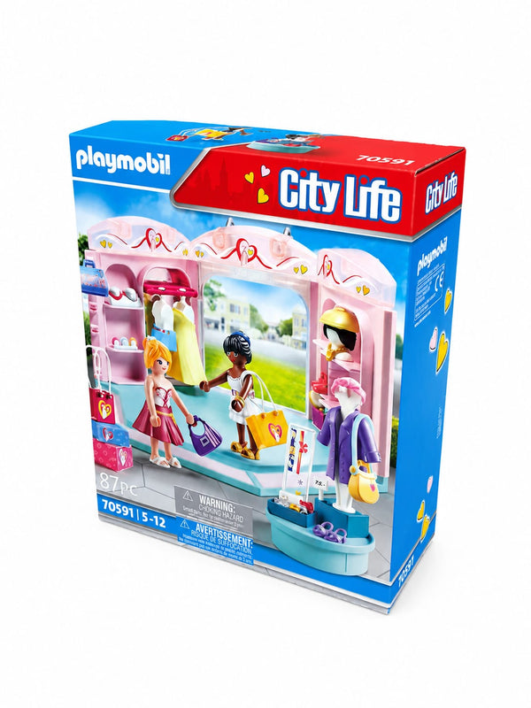 Playmobil 70591 city life boutique de moda – set cu figurine si accesorii pentru copii