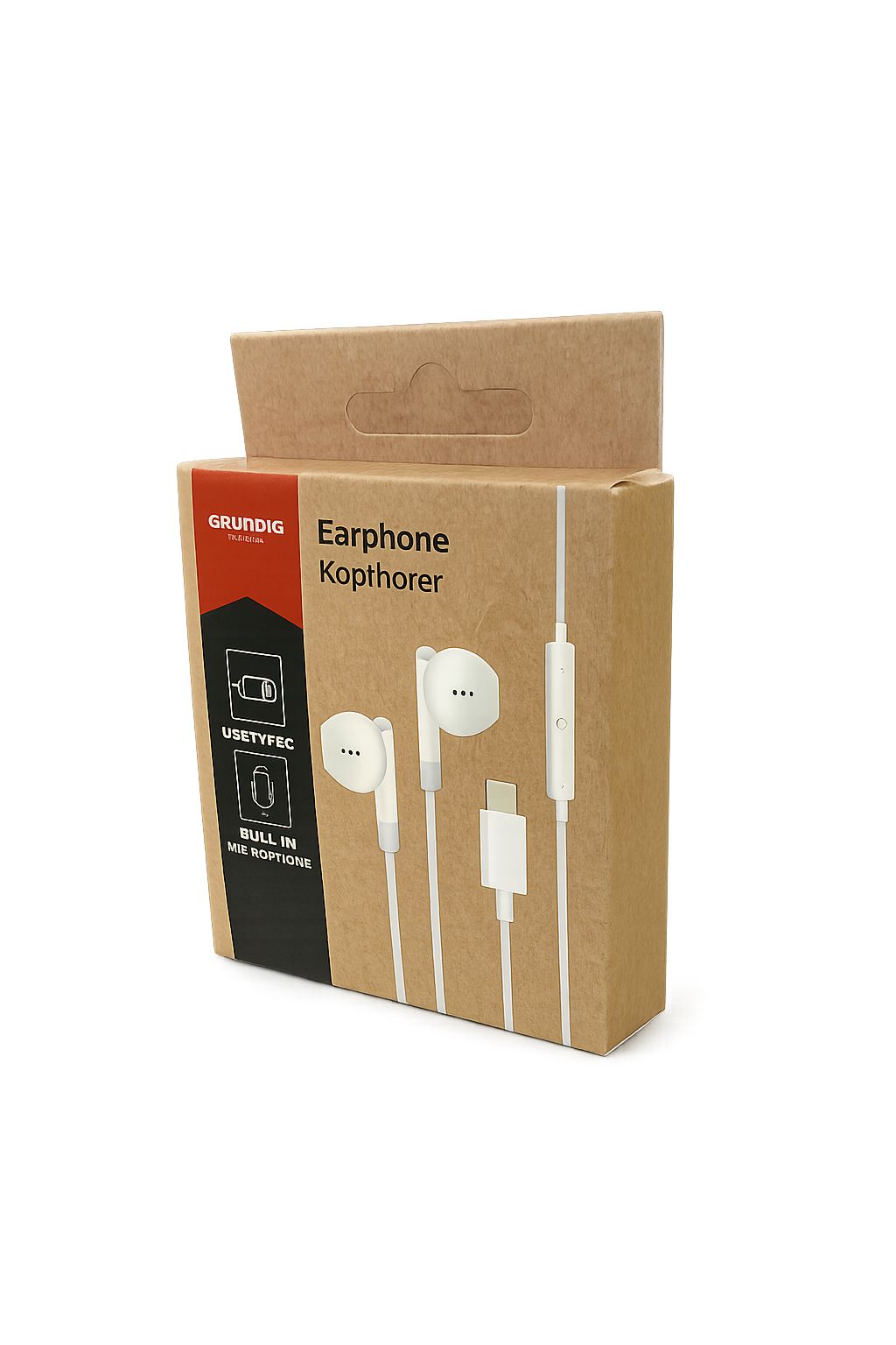Casti cu fir tip C si microfon, Grundig