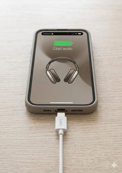 Casti cu fir tip C si microfon, Grundig
