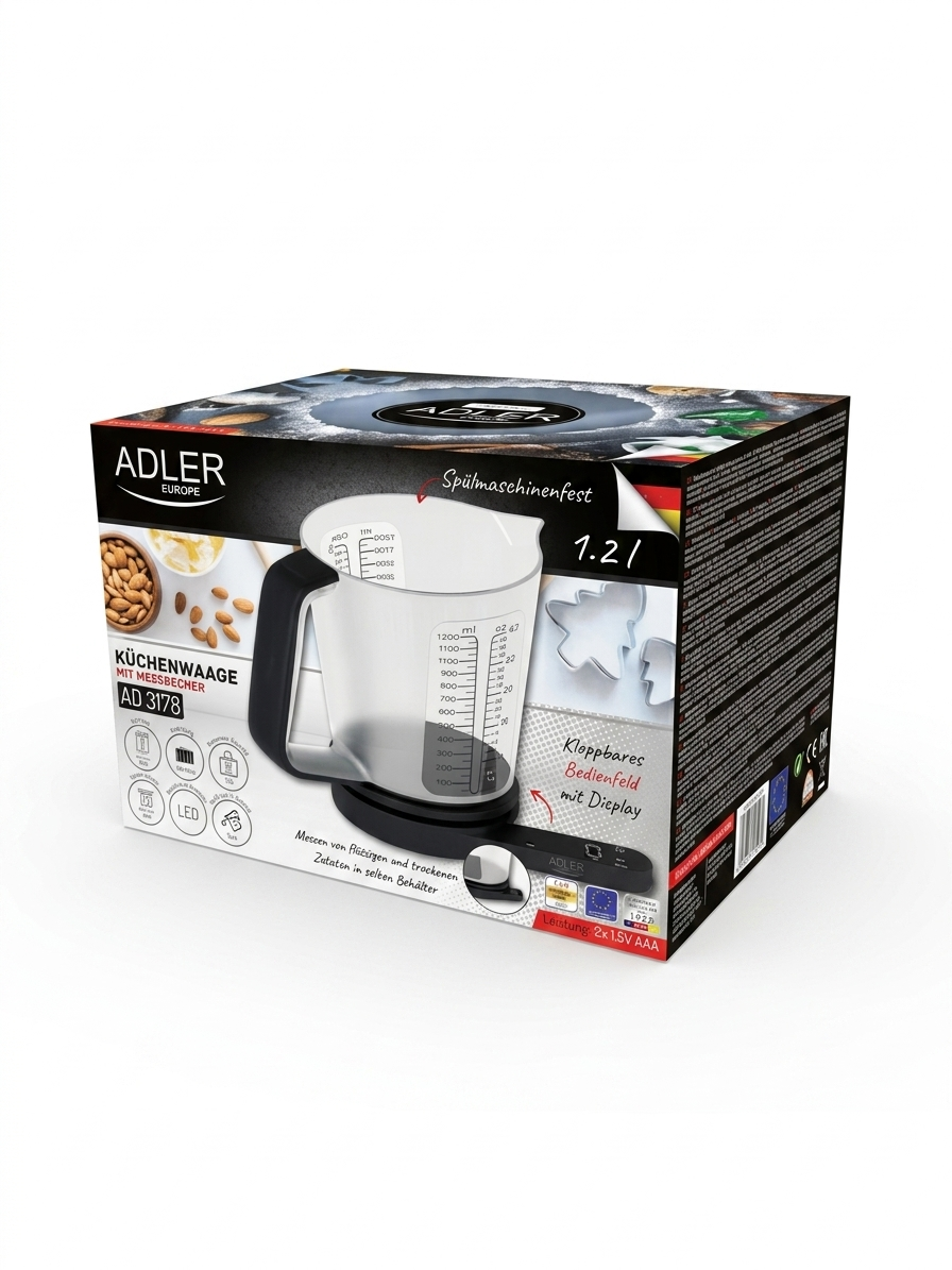 Cantar de bucatarie cu recipient AD3178, Adler