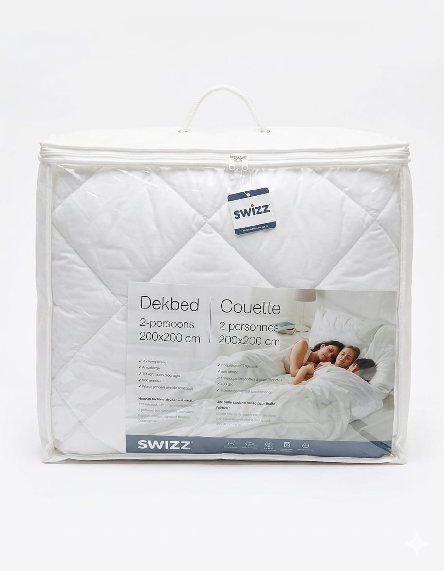 Pilota matlasata swizz 2 persoane, 200x200 cm, all-season, anti-alergica