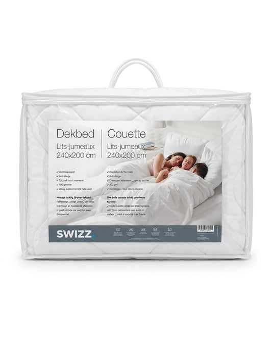 Pilota swizz king size 240x200 cm, lits-jumeaux, all-season, anti-alergica