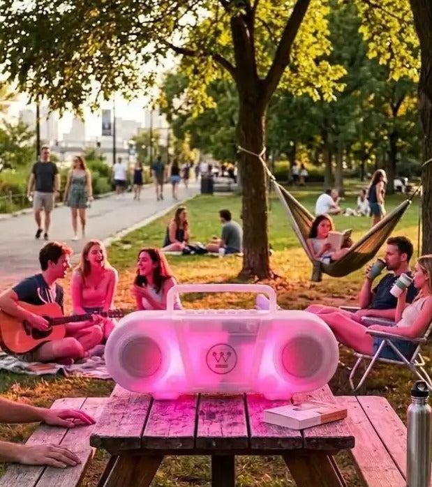 Boxa portabila cu leduri si bluetooth, 10 W, WOSP 2104