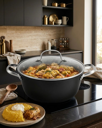 Cratita din fonta usoara 3.5 L, cu capac sticla, Oti