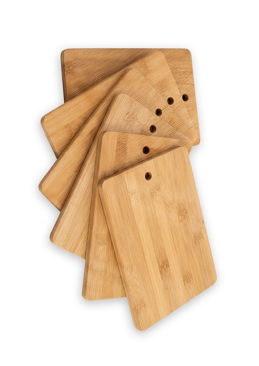 Set 6 tocAtoare din bambus cu suport vertical, 100% ecologic, Alpina