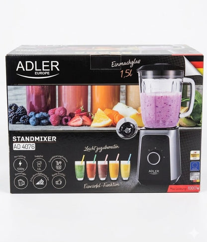 Blender din inox si sticla 1.5L, Adler, AD4076