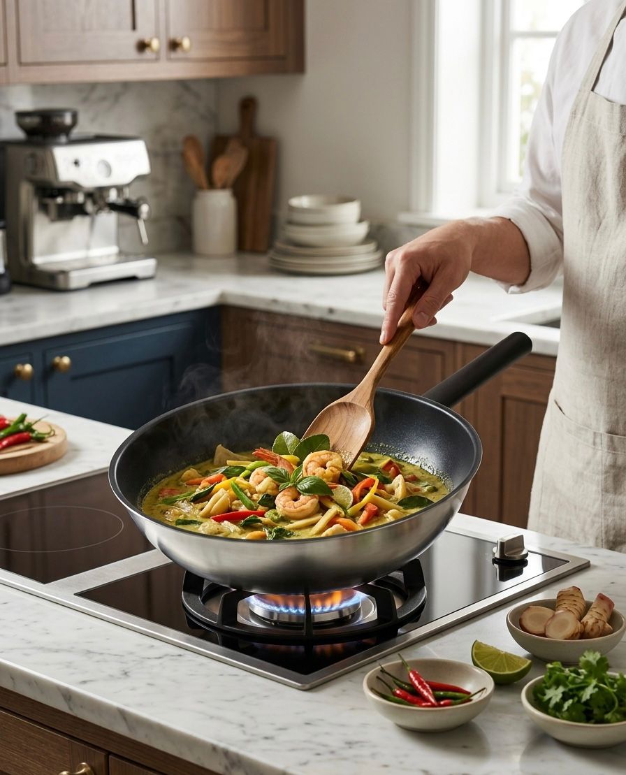Wok din otel inoxidabil, 28 cm, Fontignac