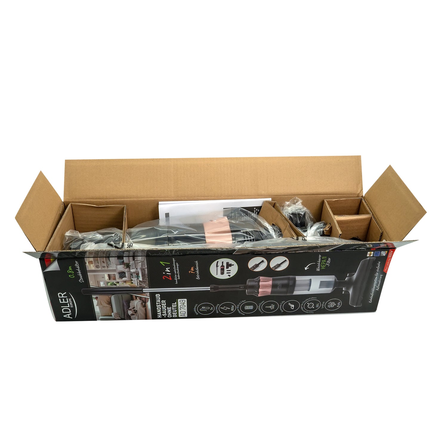 Aspirator vertical 2 in 1 fara sac Adler AD 7049, 600 W