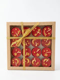Set 16 lumanari pastila, Stele/Luna, Kcb rosu