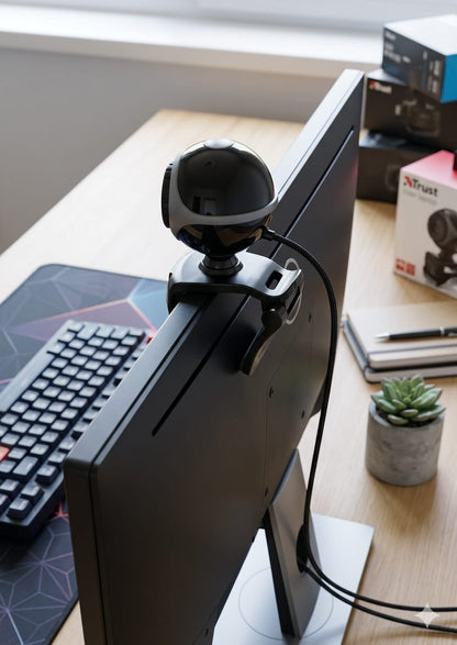 Camera web Trust Exis, Negru, Video USB 2.0