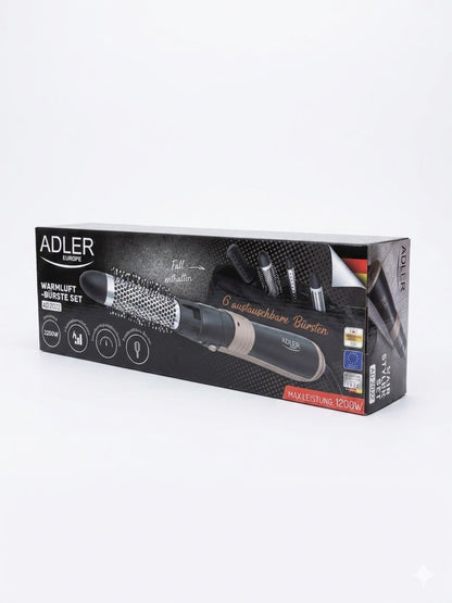 Perie pentru stilizare par, 6 accesorii, Adler