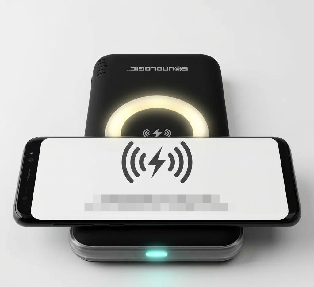 Baterie externa cu wireless qi soundlogic
