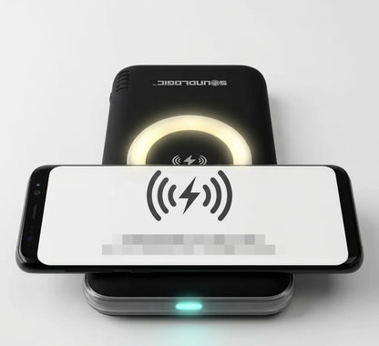 Baterie externa cu wireless qi soundlogic