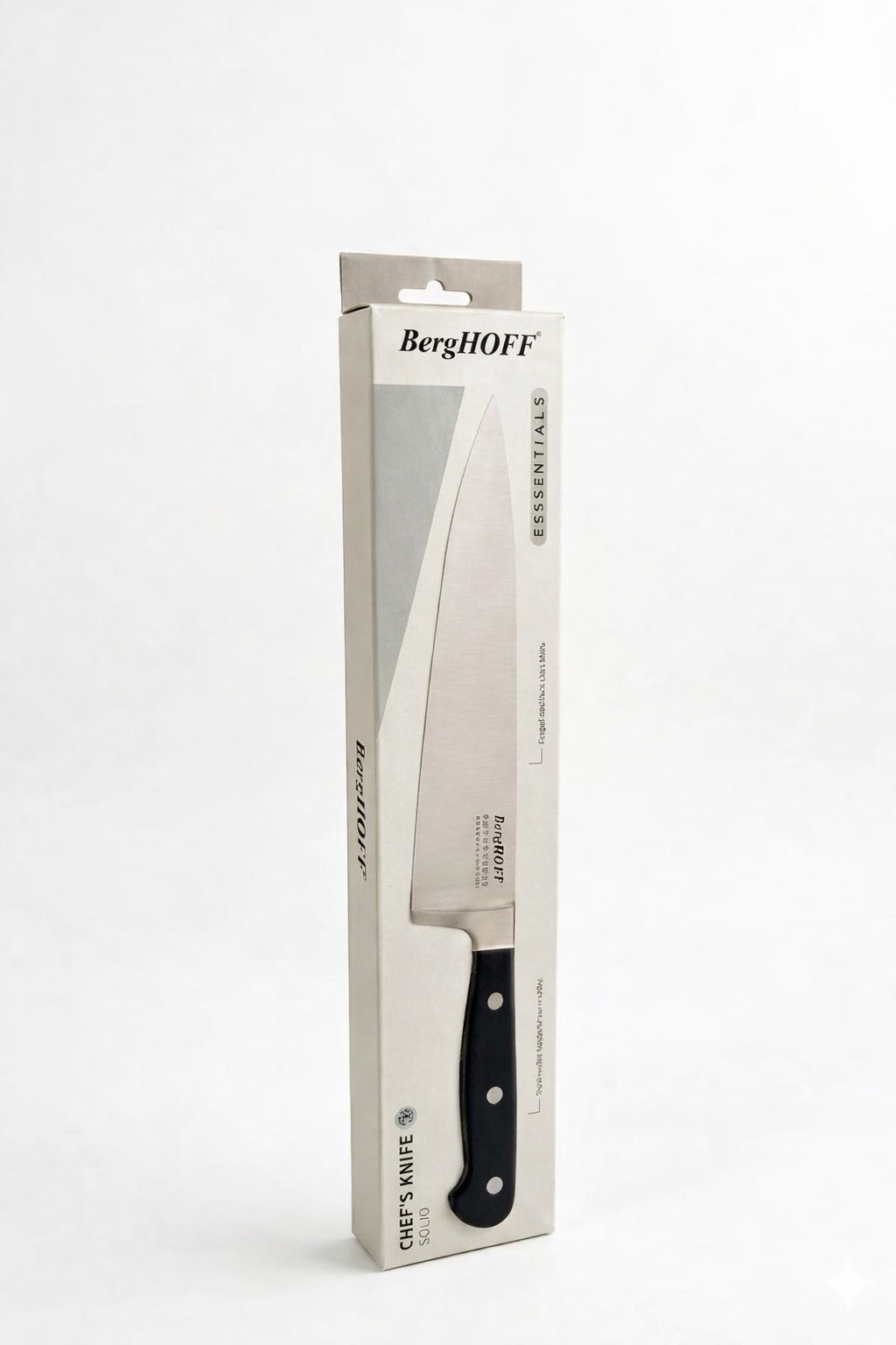 Cuțit profesional Chef BergHOFF, lama inox forjat 20 cm, multifunctional, maner ergonomic cu 3 nituri