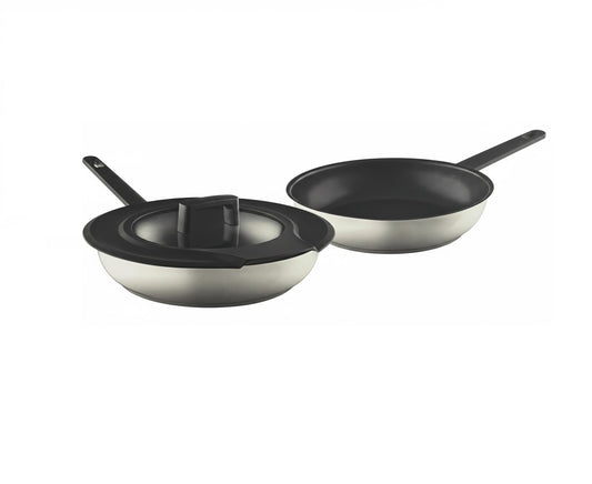 Set 2 tigai cu capac BERGHOFF GEM, antiaderente