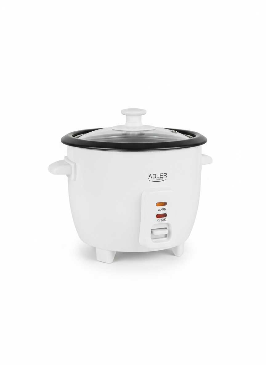Aparat de gatit orez 0.6L Adler, AD 6418, Alb