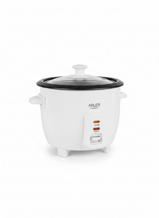Aparat de gatit orez 0.6L Adler, AD 6418, Alb