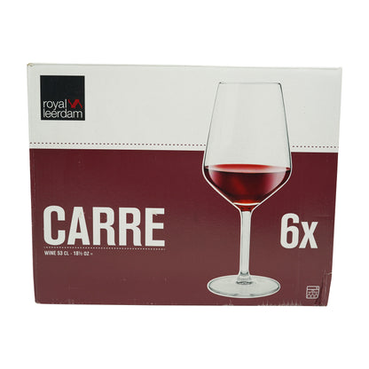 SET 6 PAHARE STICLA COLORATA VIN CARRE ROYAL LEERDAM
