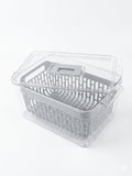 Organizator bucatarie Blokker, recipient depozitare alimente cu cos de scurgere, fara BPA, 24x16x12 cm